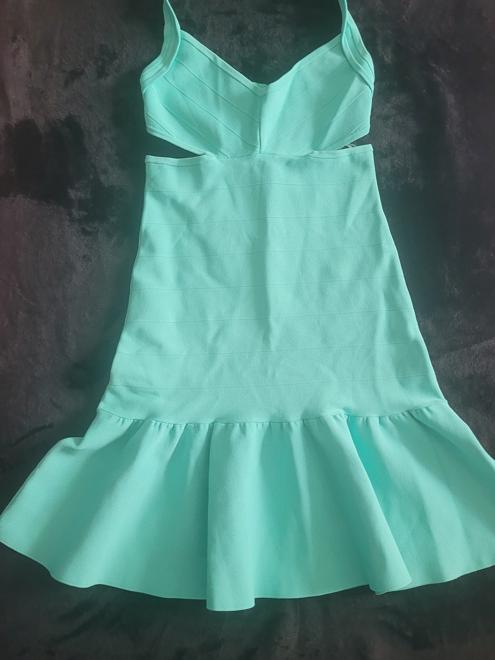 Guess Mint Green Backless Ruffle-Hem Dress - Picture 6 of 6